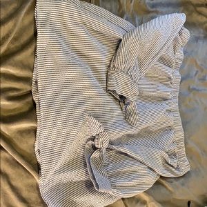 Off the shoulder striped blouse